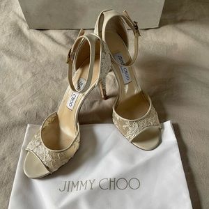 Jimmy Choo bridal lace heels